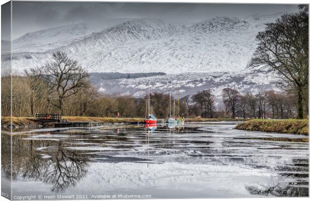 The Caledonian Canal at Corpach, Scotland Canvas Print by Heidi Stewart
