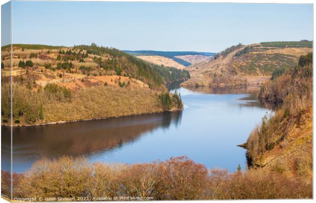 Llyn Brianne Reservoir, Mid Wales Canvas Print by Heidi Stewart