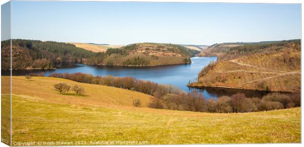 Llyn Brianne Reservoir, Mid Wales Canvas Print by Heidi Stewart