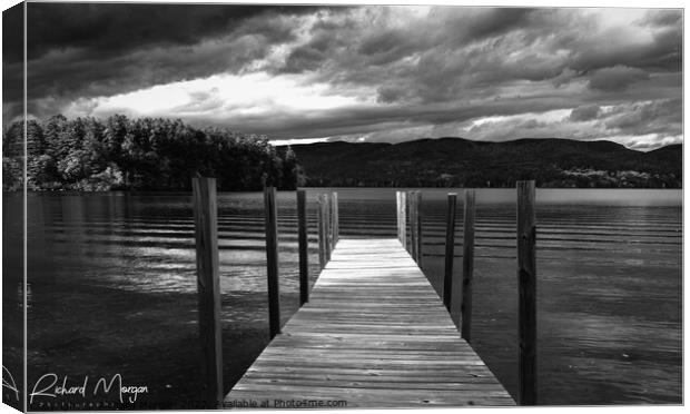 Wooden boat jetty Canvas Print by Richard Morgan