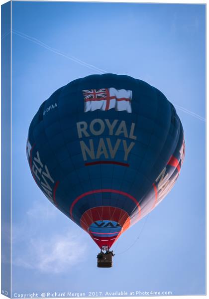 Royal Navy hot air balloon Canvas Print by Richard Morgan