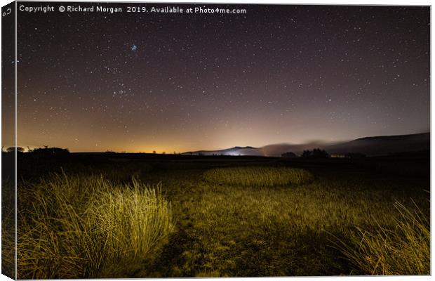 Pen y Fan & Corn Du. Canvas Print by Richard Morgan