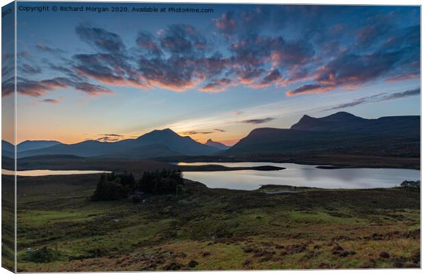 Sunset over Ben More. Canvas Print by Richard Morgan