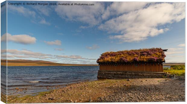 Boat House on Loch Loyal Canvas Print by Richard Morgan