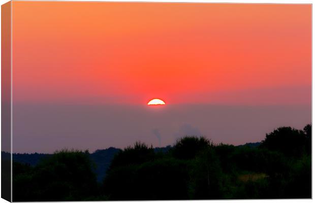 Sleepy village sunrise Canvas Print by Anthony Simpson