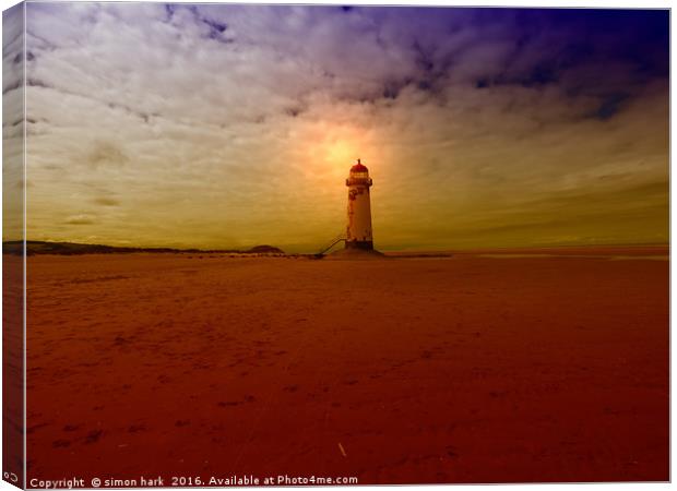 Point of Ayr Lighthouse Canvas Print by simon alun hark