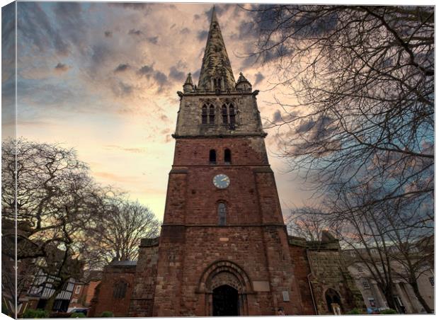 Church of St Mary the Virgin in Shrewsbury Canvas Print by simon alun hark