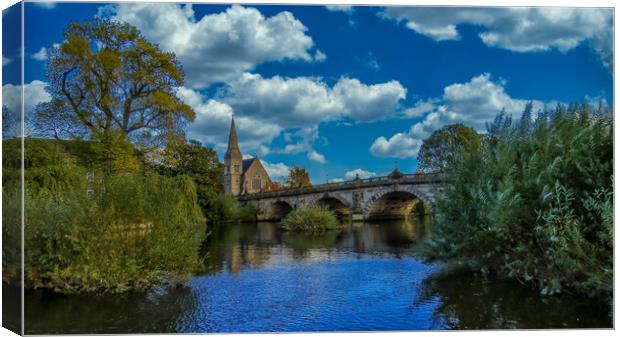 English Bridge across the Severn Canvas Print by simon alun hark