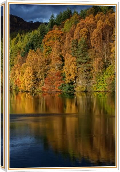 Autumn Loch Tummel Canvas Print by Matt Johnston