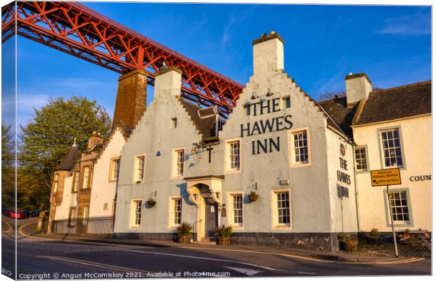 The Hawes Inn at sunset Canvas Print by Angus McComiskey