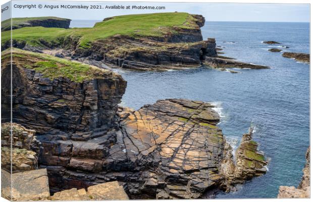 The Brough of Bigging, Mainland Orkney Canvas Print by Angus McComiskey