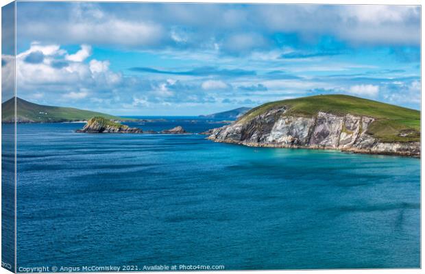 Dunmore Head on the Dingle Peninsula Canvas Print by Angus McComiskey