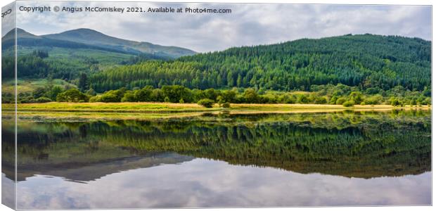 Loch Lubnaig panorama Canvas Print by Angus McComiskey