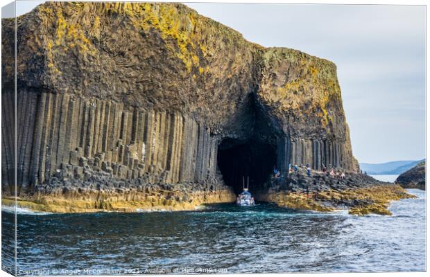 Approaching Fingal’s Cave, Isle of Staffa Canvas Print by Angus McComiskey
