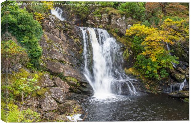 Inversnaid Falls, Loch Lomond Canvas Print by Angus McComiskey
