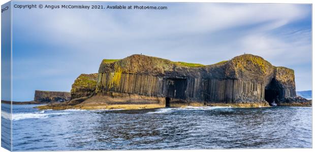 Isle of Staffa panorama Canvas Print by Angus McComiskey