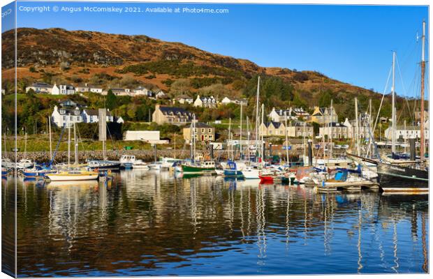 Yachts in Tarbert marina on Loch Fyne, Argyll Canvas Print by Angus McComiskey