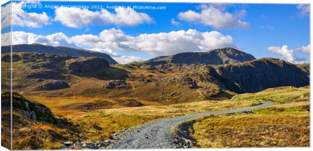 Ascent to Fleetwith Pike Lake District panorama Canvas Print by Angus McComiskey