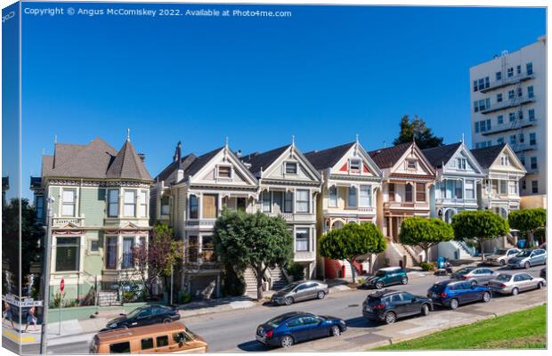 Painted Ladies of Alamo Square San Francisco Canvas Print by Angus McComiskey