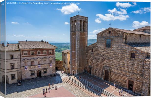 Montepulciano Cathedral, Tuscany, Italy Canvas Print by Angus McComiskey