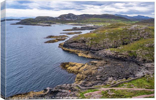 Coastline at Ardnamurchan Point Canvas Print by Angus McComiskey