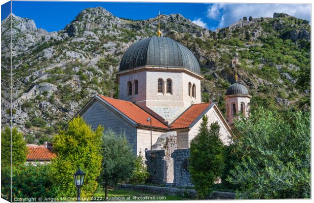 Dome of Saint Nicholas Church in Kotor, Montenegro Canvas Print by Angus McComiskey