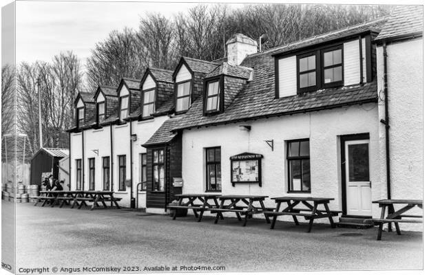 Applecross Inn on the Applecross Peninsula mono Canvas Print by Angus McComiskey