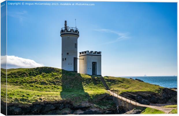 Elie Ness Lighthouse, East Neuk of Fife Canvas Print by Angus McComiskey