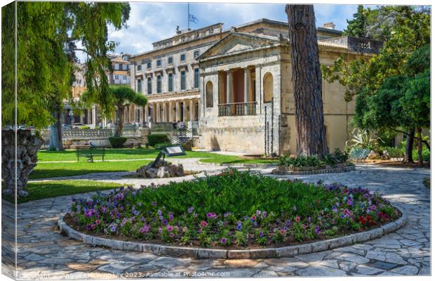 The Garden of the People, Corfu, Greece Canvas Print by Angus McComiskey
