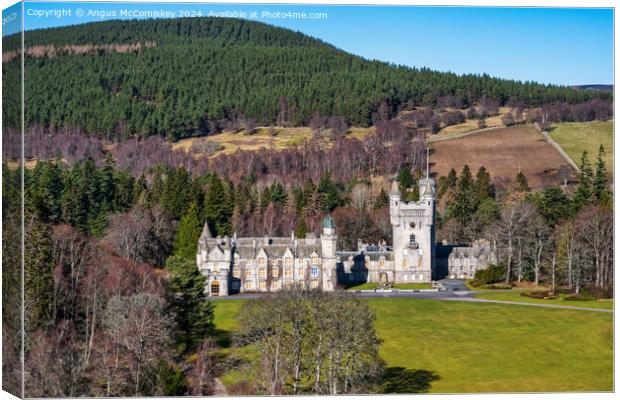 Balmoral Castle on Royal Deeside in Scotland Canvas Print by Angus McComiskey