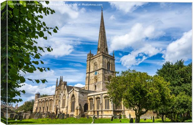 Church of St John the Baptist Burford, Oxfordshire Canvas Print by Angus McComiskey