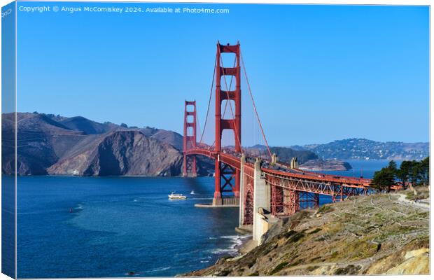 Golden Gate Bridge from the Presidio San Francisco Canvas Print by Angus McComiskey