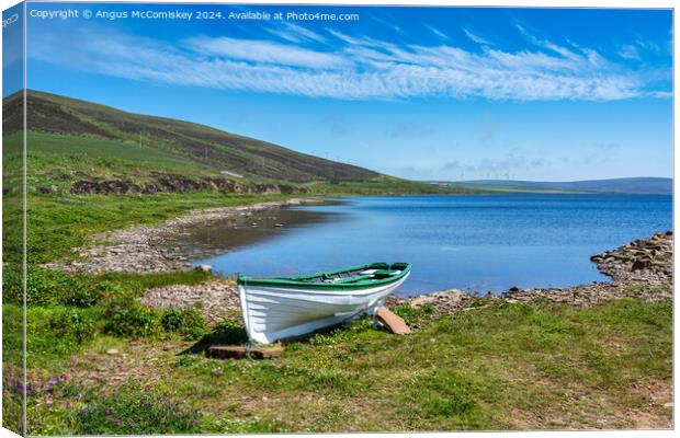 Loch of Swannay, Mainland Orkney Canvas Print by Angus McComiskey