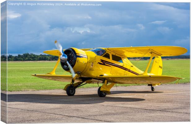 Beech D17S Staggerwing biplane N9405H Canvas Print by Angus McComiskey