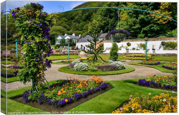 Walled Garden at Kylemore Abbey, County Galway Canvas Print by Angus McComiskey