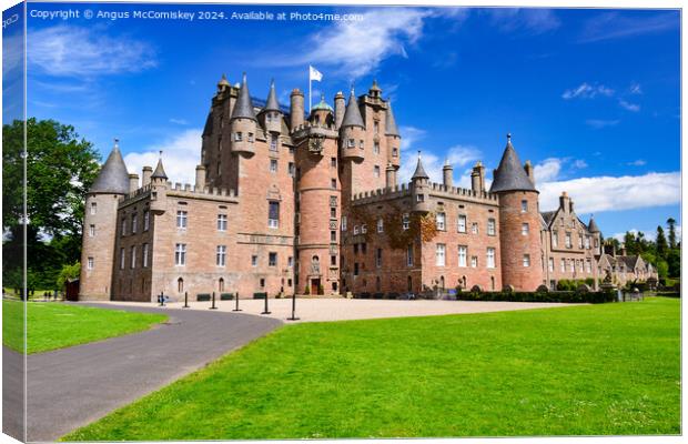 Glamis Castle, County of Angus, Scotland Canvas Print by Angus McComiskey