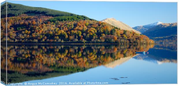 Autumn reflections on Loch Fyne Canvas Print by Angus McComiskey