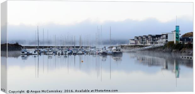 Portavadie Marina at daybreak Canvas Print by Angus McComiskey