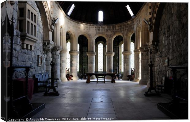 Interior of St Conan's Kirk Canvas Print by Angus McComiskey