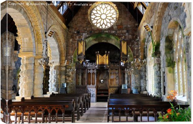 St Conan's Kirk Nave Canvas Print by Angus McComiskey