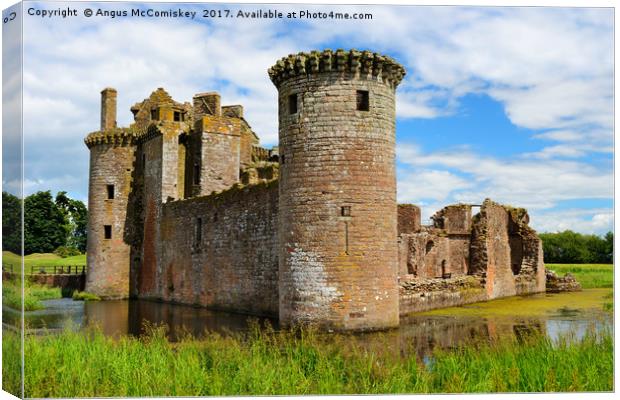 Caerlaverock Castle Canvas Print by Angus McComiskey