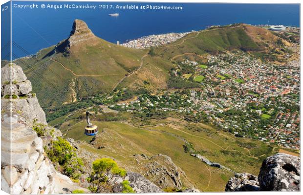 Cape Town from Table Mountain Canvas Print by Angus McComiskey