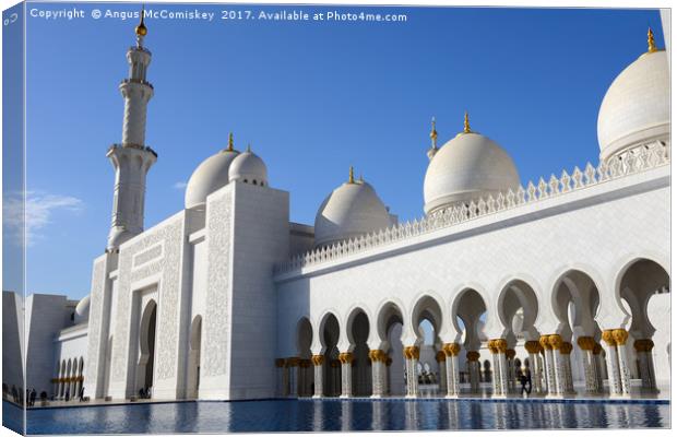 Grand Mosque Abu Dhabi Canvas Print by Angus McComiskey