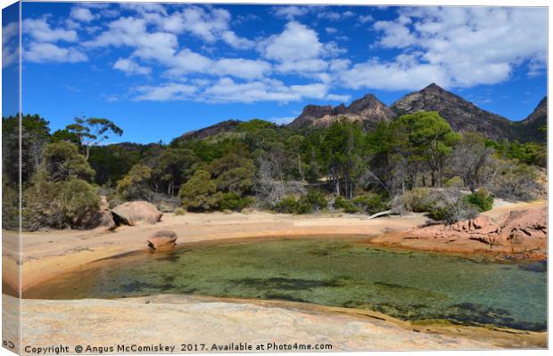 Honeymoon Bay, Freycinet National Park, Tasmania Canvas Print by Angus McComiskey
