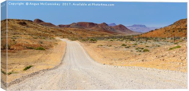 Road to Damaraland, Namibia Canvas Print by Angus McComiskey