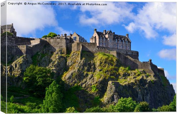 Castle Rock Edinburgh Canvas Print by Angus McComiskey