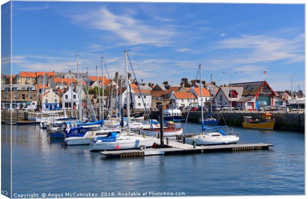 Anstruther harbour in East Neuk of Fife, Scotland Canvas Print by Angus McComiskey