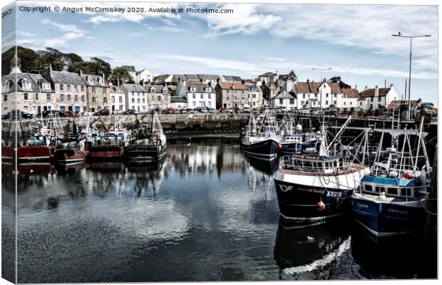 Pittenweem harbour Canvas Print by Angus McComiskey