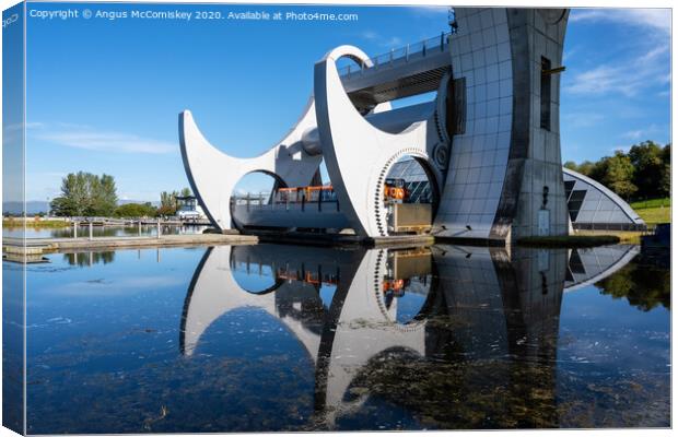 Falkirk Wheel descending 3 Canvas Print by Angus McComiskey