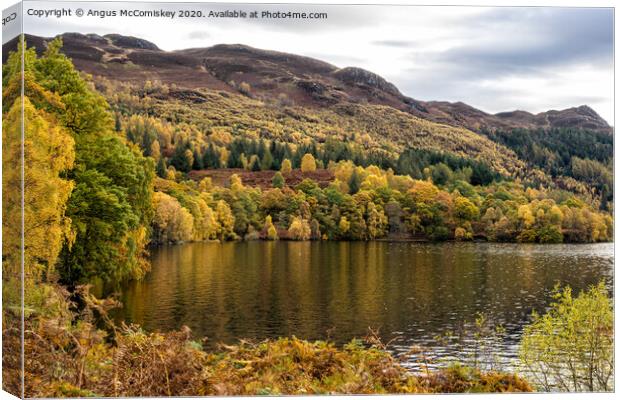Loch Katrine from Brenachoile Point Canvas Print by Angus McComiskey